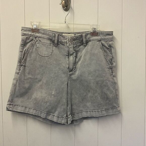 Chino by Anthropologie Women’s 28 Relaxed Gray Mom Style Shorts Stretch - Picture 1 of 12